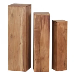 Wohnling Beistelltische 3er-Set, Akazie