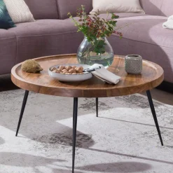 Wohnling Couchtisch „Bharu“ 75x39x75 cm, Braun