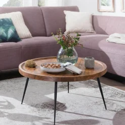 Wohnling Couchtisch „Bharu“ 75x39x75 cm, Braun