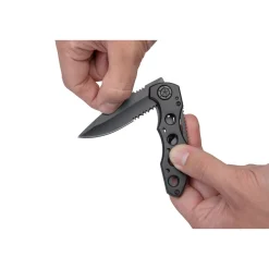 Wolfcraft Freizeitmesser mit klappbarer gezahnter Klinge