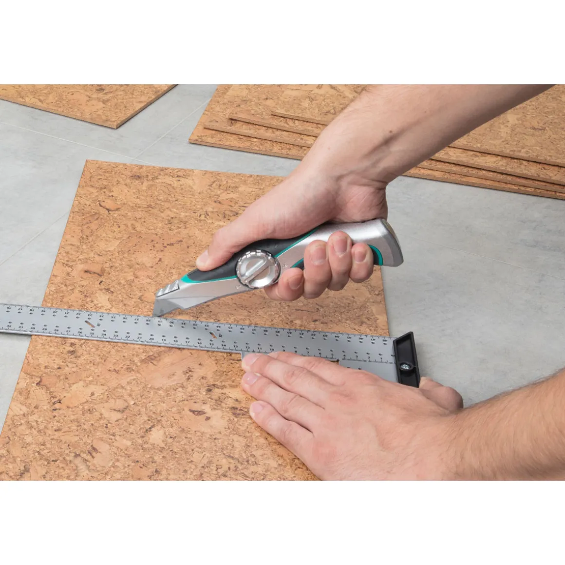 Wolfcraft Profi-Trapezklingen-Messer mit Feststehklinge