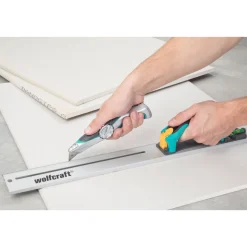 Wolfcraft Profi-Trapezklingen-Messer mit Feststehklinge