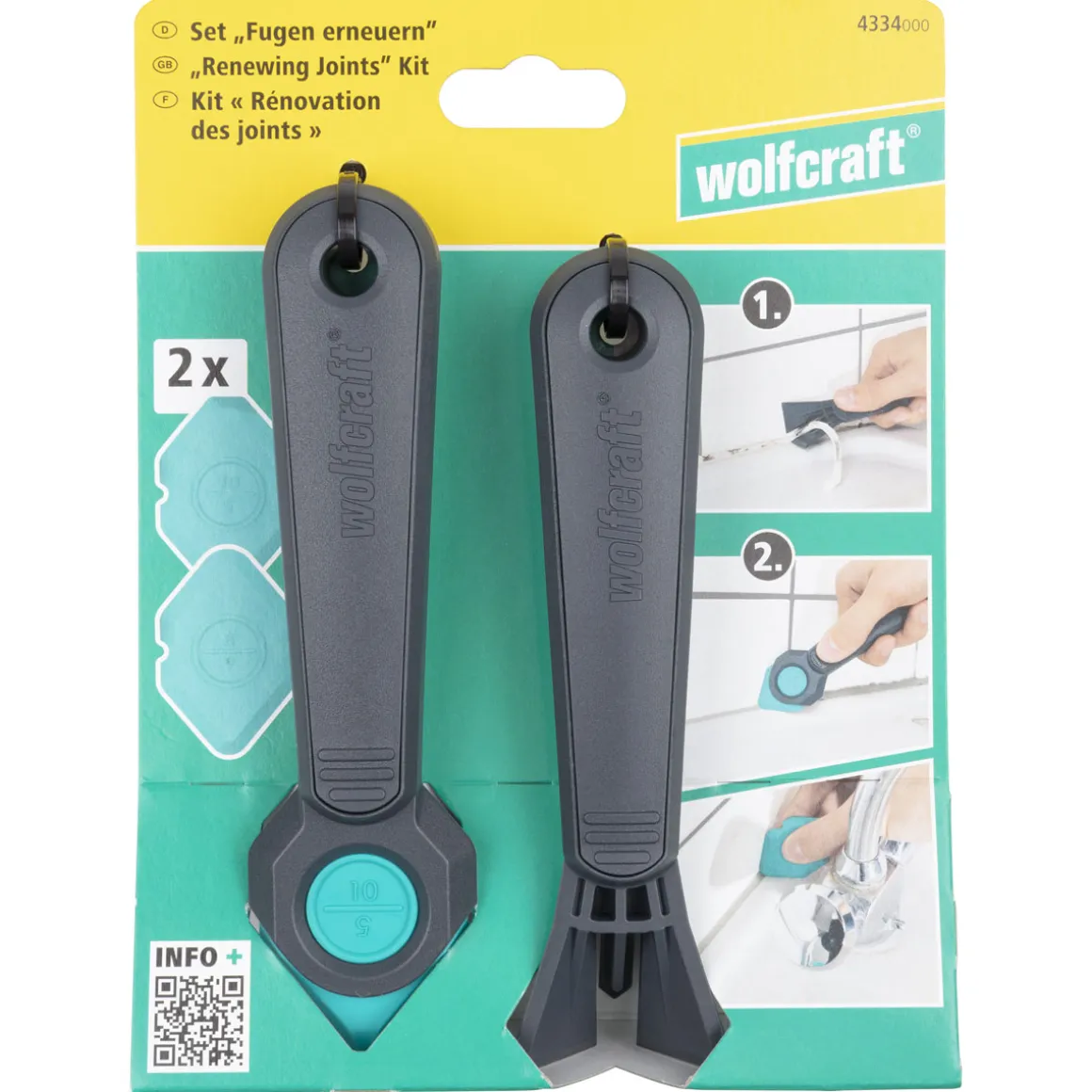 Wolfcraft Set Fugen erneuern 4-teilig