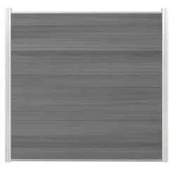 WPC-Steckzaun-Element Cora Line 179 x 14 cm grau