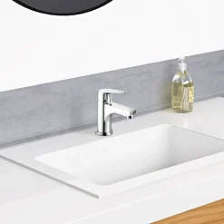 WT-Armatur Sayo chrom mit Keramik- KartuscheSchaftbefestigung u.Ablaufgar.