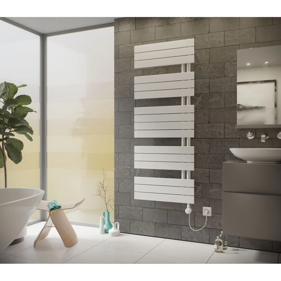 Ximax Elektrischer Handtuchwärmer P2-Open 1195 x 700 mm 900 Watt Typ 5 Weiß