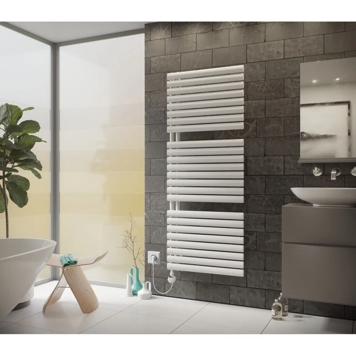 Ximax Elektrischer Handtuchwärmer Fortuna-Open 1802 x 500 mm 900 Watt Typ 4 Weiß