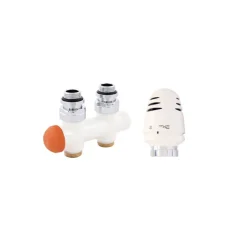 Ximax Heizkörper Zubehör Design-Mittenanschlussgarnitur Typ H Deluxe Durchgangs-Ausführung 16 mm Weiß