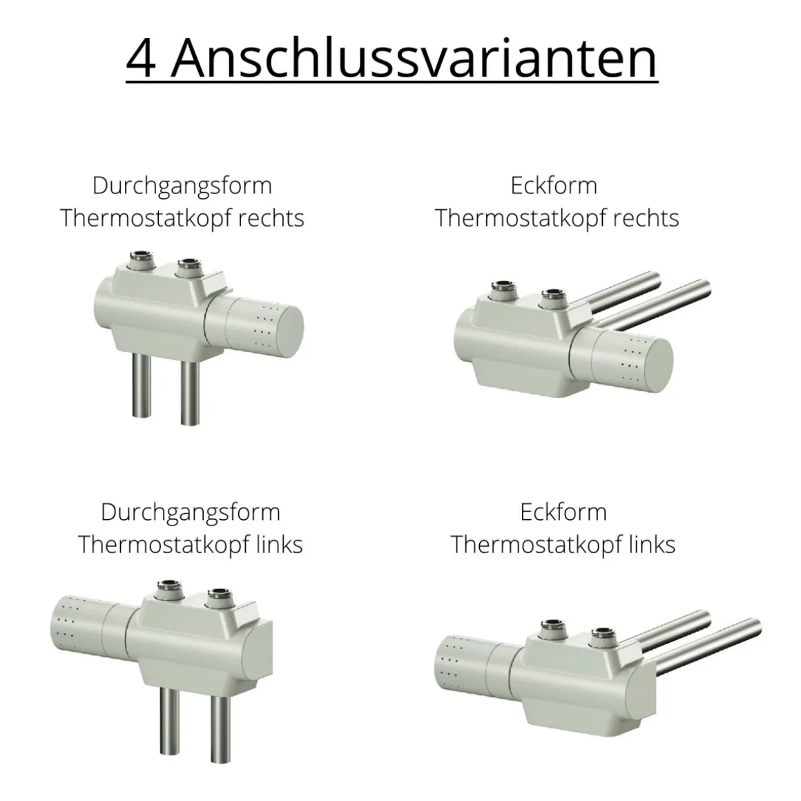 Ximax Heizkörper Zubehör Mittenanschlussgarnitur Multiblock-Set Universal Weiß