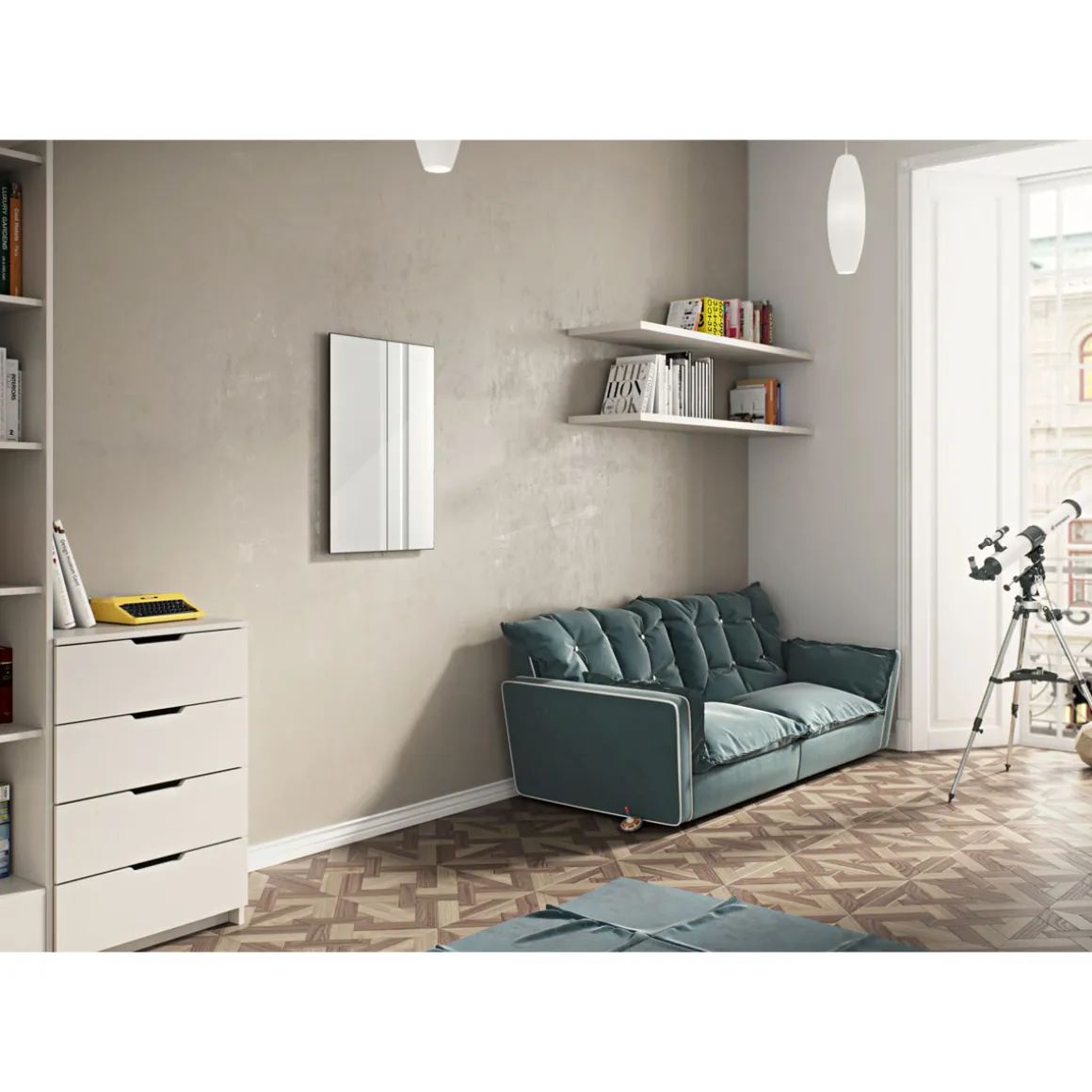 Ximax Infrarotheizung Glaspaneel 600 x 1200 mm 800 Watt Spiegel