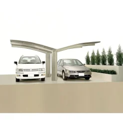 Ximax Carport Alu Portoforte 80 Y-Ausführung Edelstahl-Look