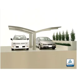 Ximax Carport Alu Portoforte 80 Y-Ausführung Edelstahl-Look