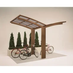 Ximax Carport Alu Portoforte 60 Mini Y-Ausf.LxB2538 x 4010 mm Edelstahl-Look