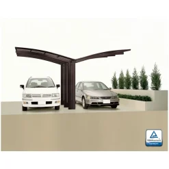 Ximax Carport Alu Portoforte 80 Y-Ausführung Mattbraun