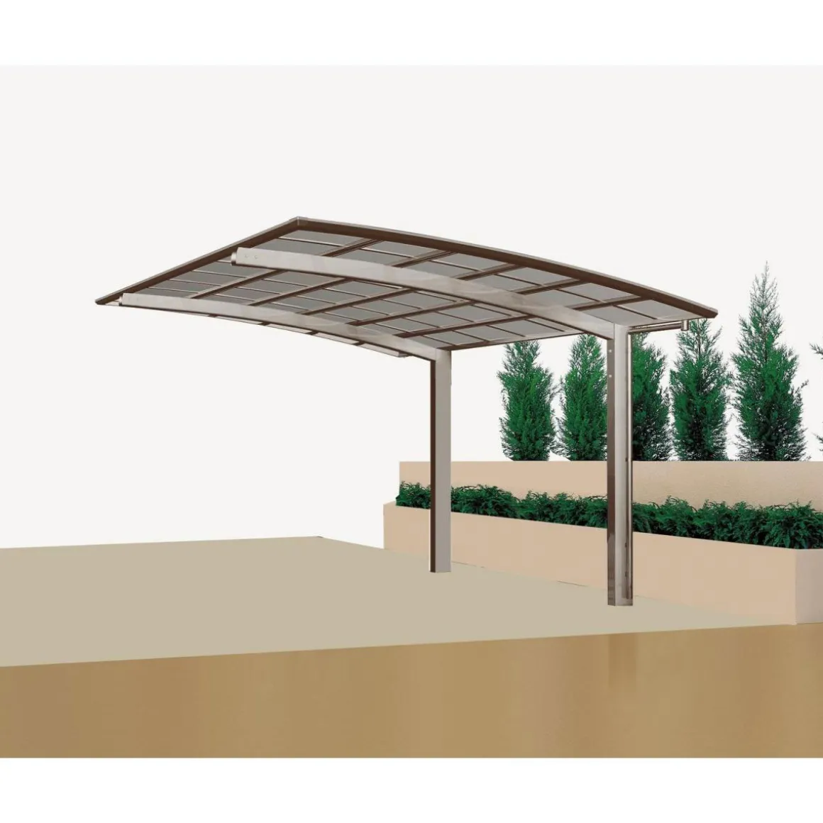 Ximax Carport Alu Portoforte 110 Edelstahl-LookSL und SB