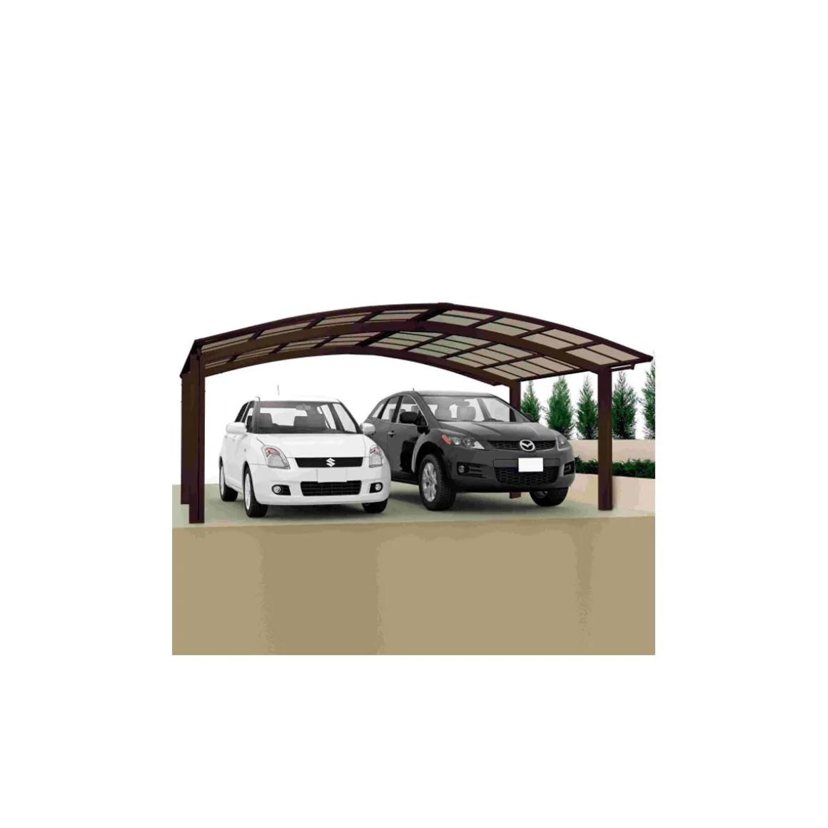 Ximax Carport Alu Portoforte 110 M-Ausführung Mattbraun