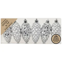 Zapfenset 9cm Silver