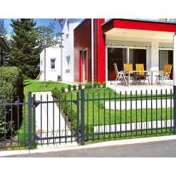 Zaunfeld Chaussee mattschwarz 200 x 100 cm