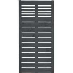 Zaunserie Aalborg Grundelement 90 x 180 cm Fichte anthrazit lasiert
