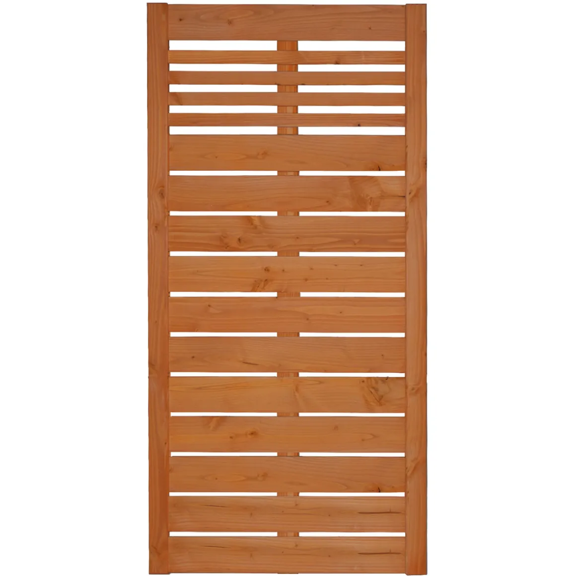 Zaunserie Aalborg Grundelement 90 x 180 cm Douglasie kirschbaumfarben lasiert