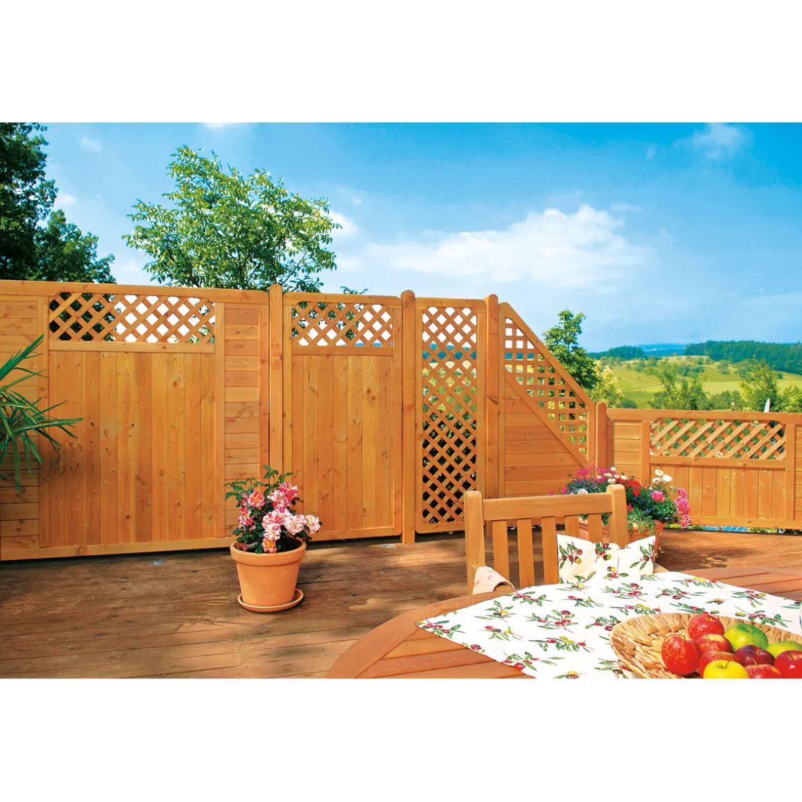 Zaunserie Mainau Anschluss links 90 x 180/95 cm