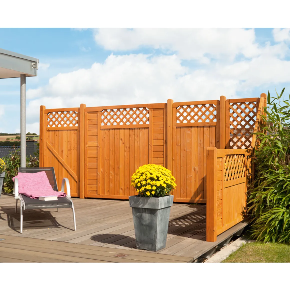 Zaunserie Mainau Anschluss links 90 x 180/95 cm