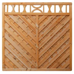 Zaunteil Ornament geölt 180 x 180 cm