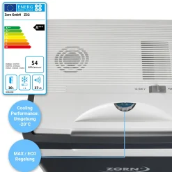 Zorn Akku-Kühlbox ZE32 30 L 12/230 V grau
